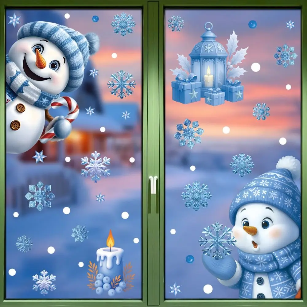 PVC Christmas Window Stickers for Home Decor