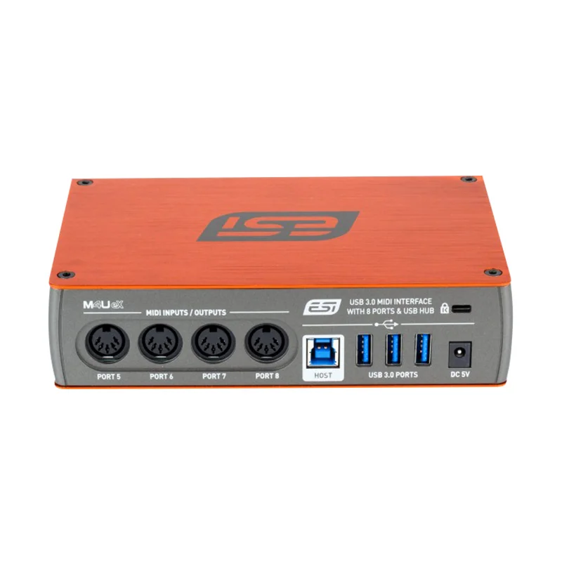 ESI M4U eX 8포트 USB 3.1 Gen 1 MIDI 인터페이스(USB 허브 포함)