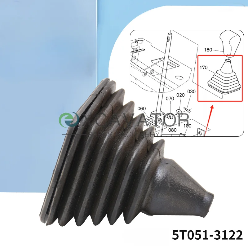For Kubota 588 688 988 Handle Dust Cover Rubber Cover Original Rubber High Quality Accessories