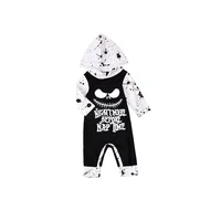 Halloween Baby Clothes Newborn Infant Babe Girl Boy Romper Long-Sleeve Hoodies Cotton Letter Print Nighmare Jumpsuit 3