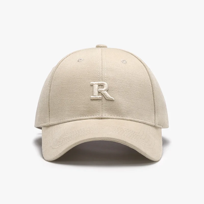 Letters Cotton Visors Embroidery Hard Top Large Size Men's Peaked Cap All-Matching Breathable Curved brim Women's Baseball Cap 3