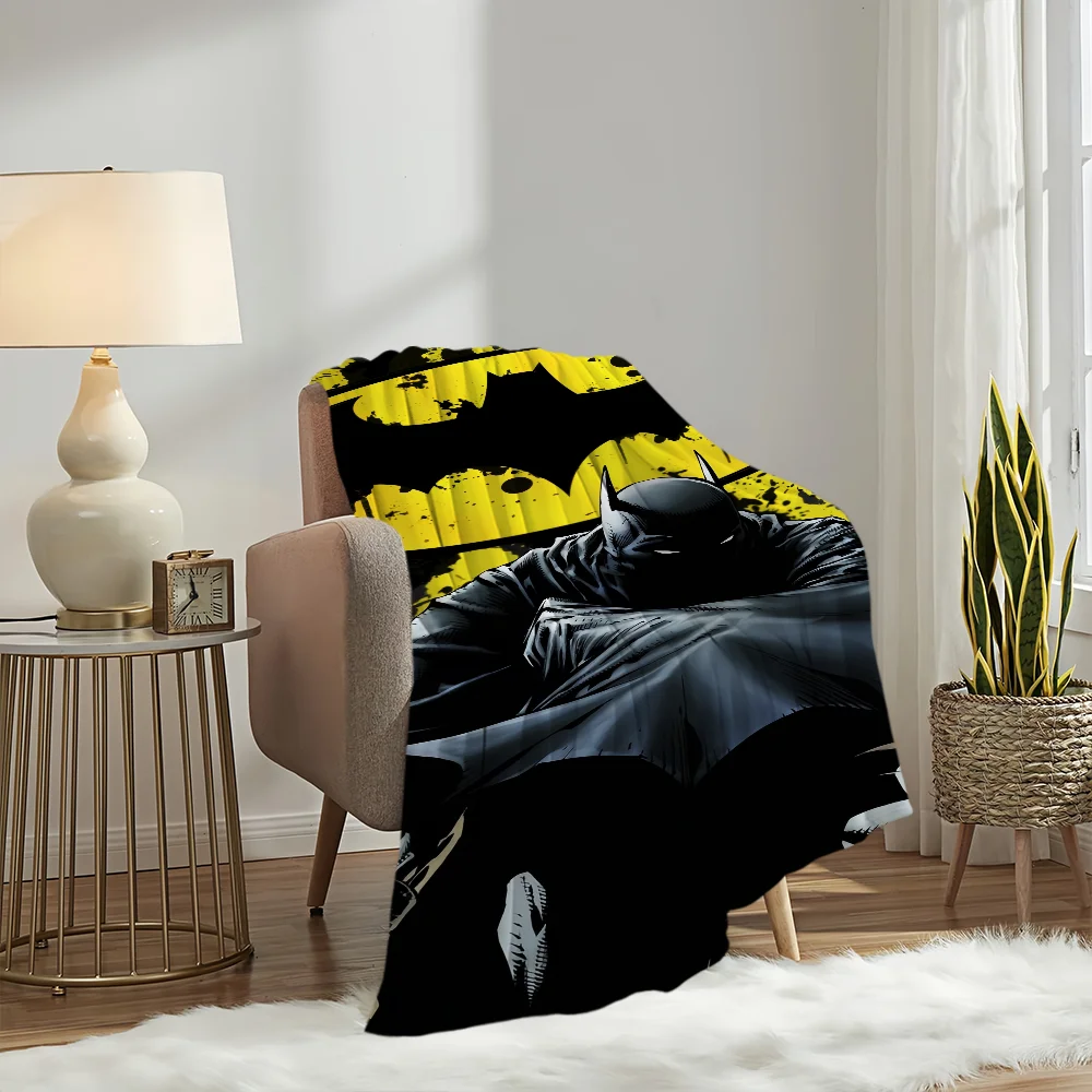 Super Hero B-BatmanS Cool Blanket Soft Plush Nap Sofa rug for Living Room Warm Office Bedroom Birthday Home Travel Kid Gifts 2