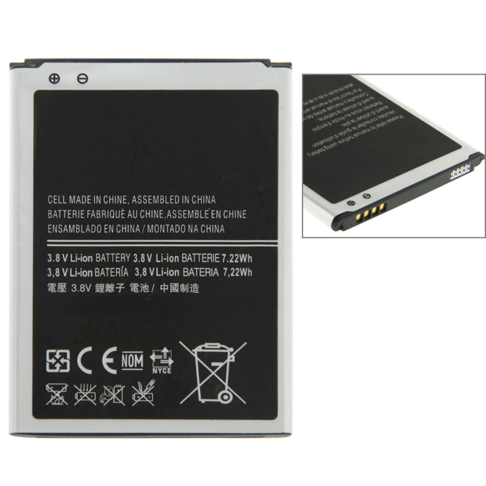 Batteria Ricaricabile Agli Ioni Di Litio Da 1900Mah Per Galaxy S4 Mini / I9195
