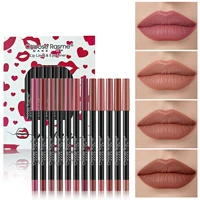 12 pcs Lip Liner Pencil Set Matte Lipliner Pencil Lipstick Waterproof Long Lasting Nude Contour Lipstick Pen Lip Tint Cosmetics 1