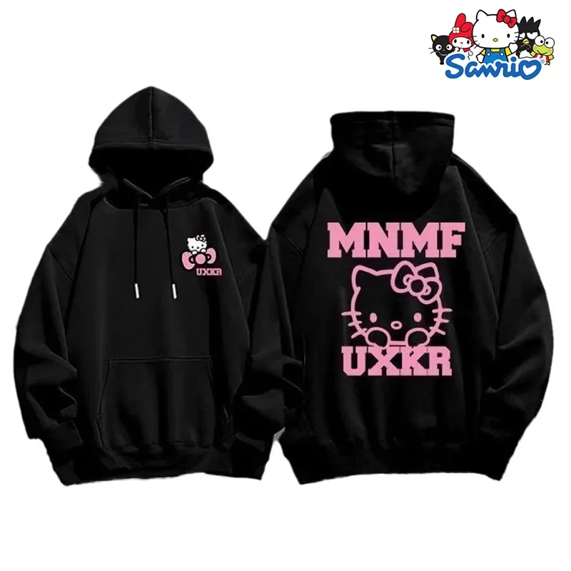 

Kawaii Kuromi Star Casual Hoodie Women Sanrios Loose Sweet Cute Girls Sweatshirt Anime Pattern Cardigan Coat Y2k New Clothes