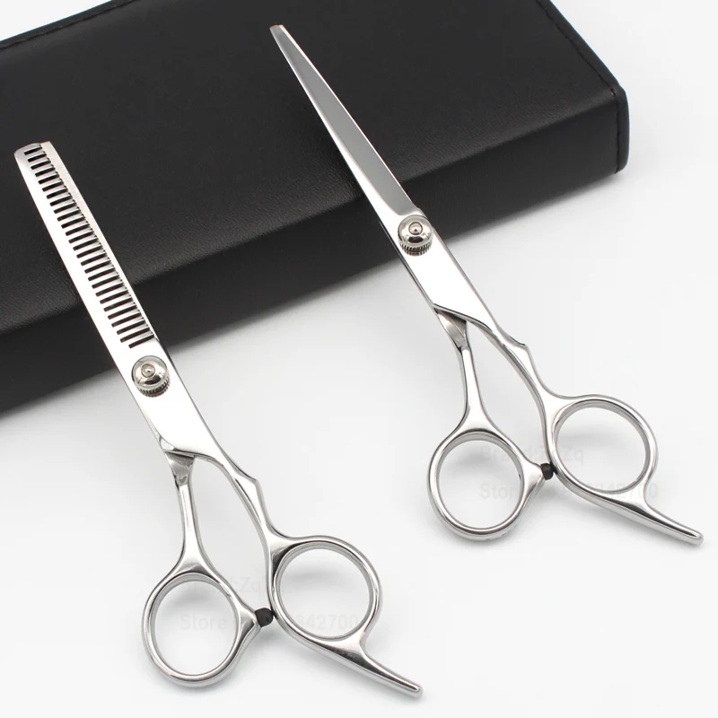 ZqZq 6 Inch Stainless Steel Hairdressing Scissors Cutting Professional Barber Razor Shear for Men Women Kids Salon