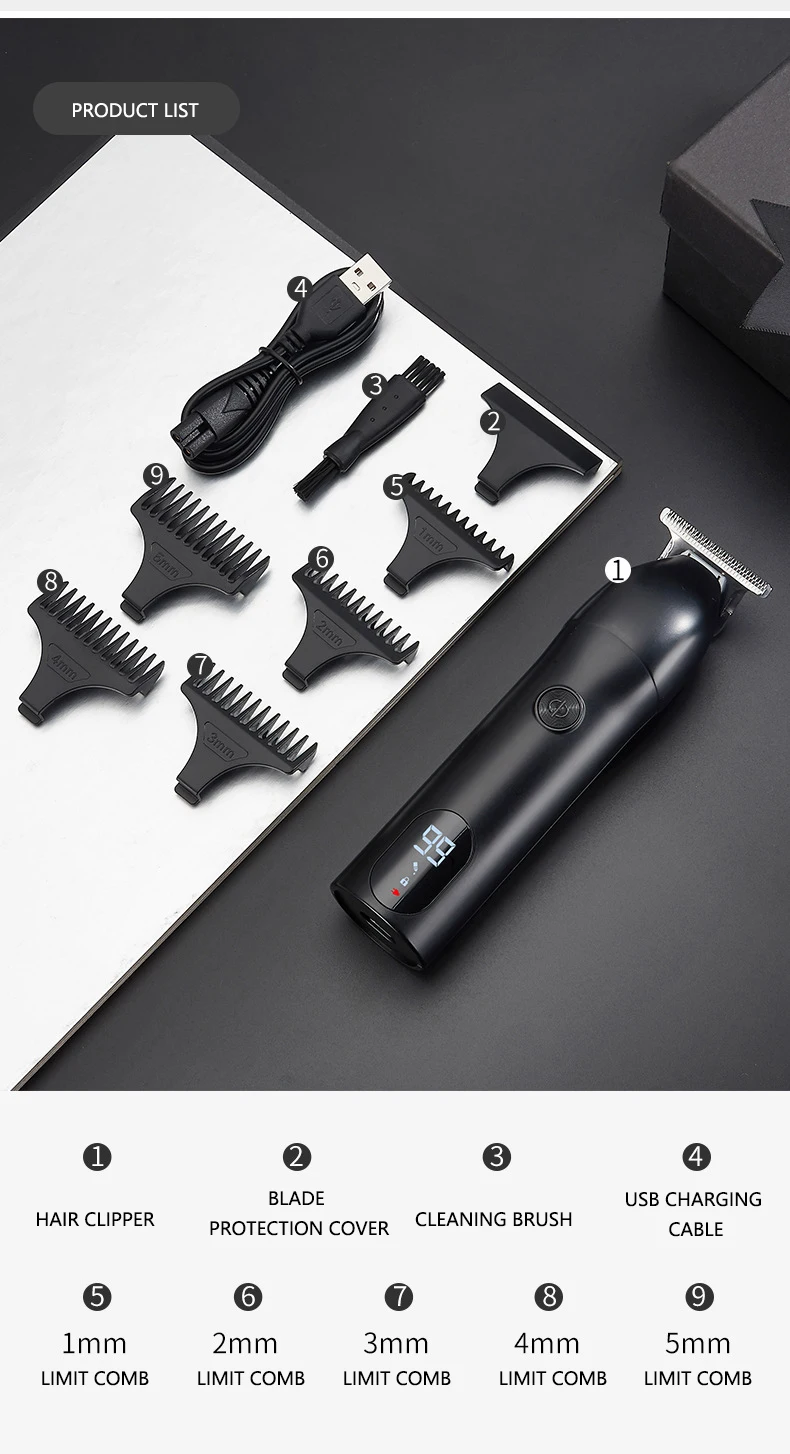Máquina de Cortar Cabelo Elétrica Bateria Recarregável Men Shaver Cabeça Rinseable Profissional Aparador Barba Usb 16 Weddings & Events