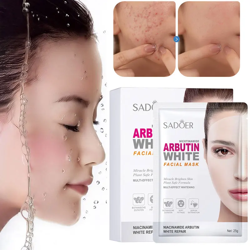 

Nnicotinamide Arbutinwhite Facial Mask Hydration Skin Care Anti-Aging Whitening Masks Firm Depth Replenishment Mask for Face