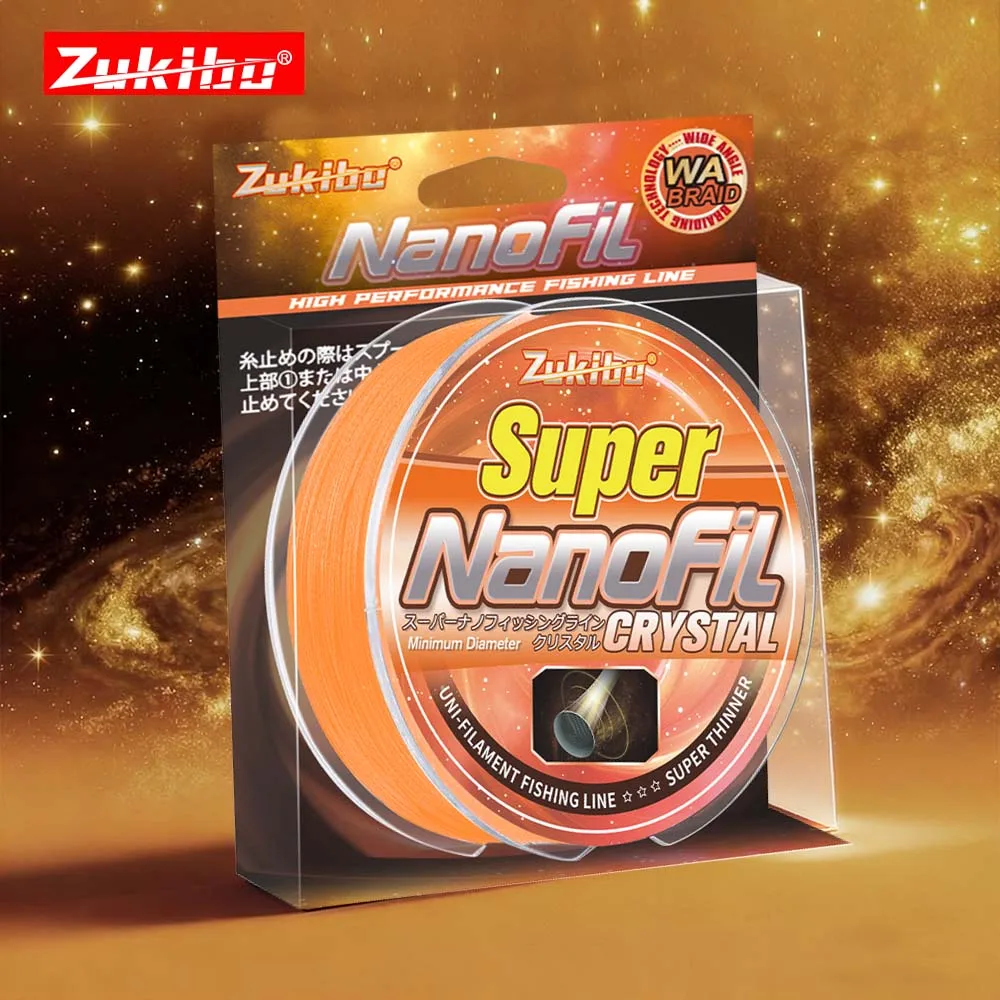ZUKIBO Winner Nanofil Orange : Ligne de pêche fine et fluide haute qualité pour moulinet spinning