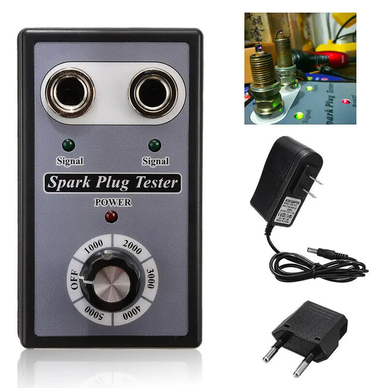 

2 Channel Car Spark Plug Tester Analyze Adjustable Dual Hole Ignition