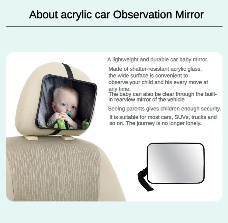 Eafc verstellbar breit Auto Rücksitz Spiegel Baby/Kindersitz Auto Sicherheits  spiegel Monitor quadratische Sicherheit Auto Baby Spiegel Auto Innenraum -  AliExpress