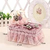 Lace Cloth Tissue Boxes Pink Originality Paper Drawer Box A Living Room Restaurant Kitchen Desktop Toilet Paper Storage Box 4