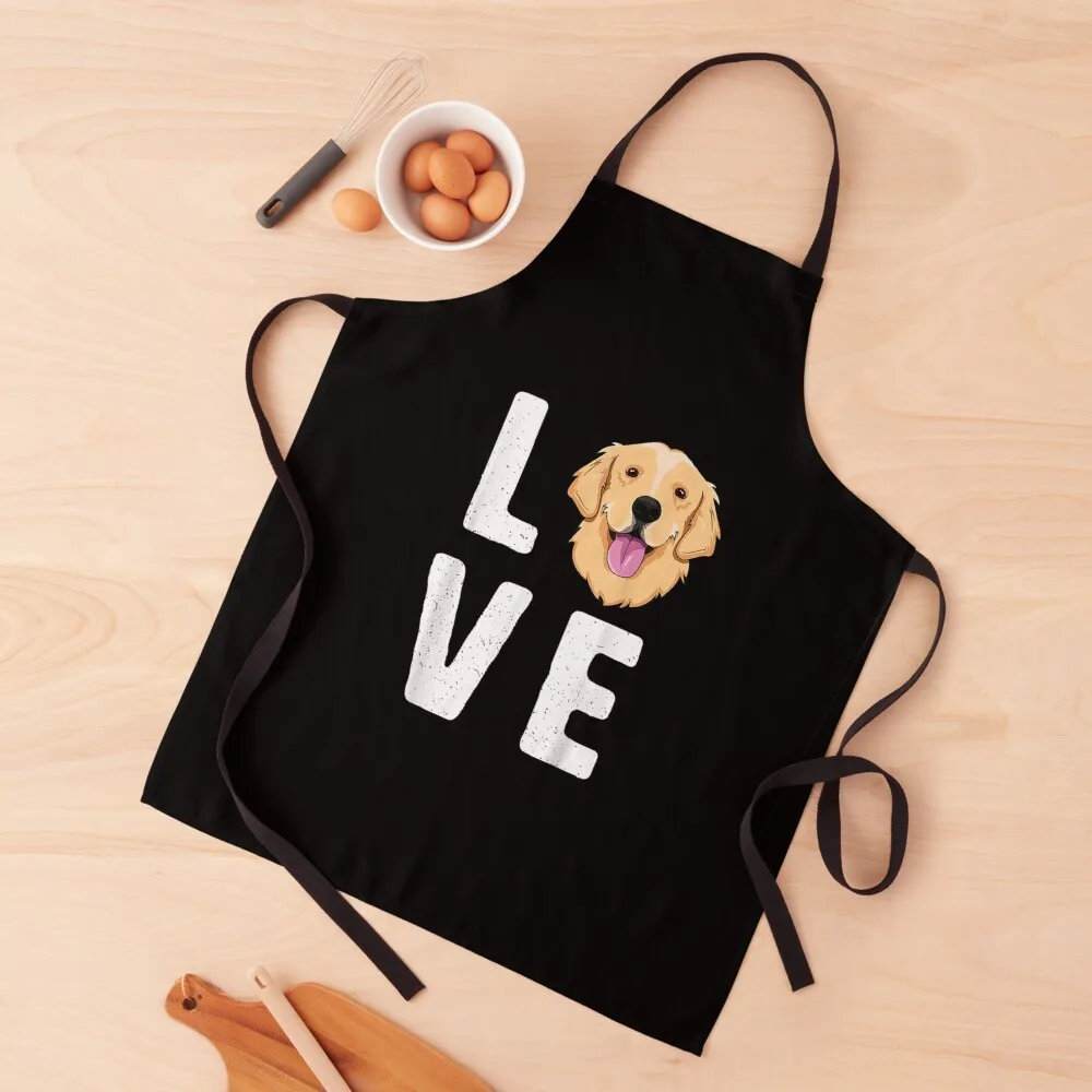 

Golden retriever Dog Lover Apron bib Chef Uniform Apron