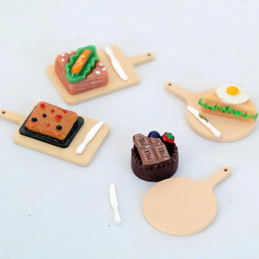 

Durable Ornamental Small Chocolate Cake Doll House Miniature Doll House Accessories Doll House Model Dollhouse Tray