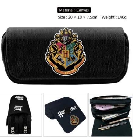 thumbnail image 1 of 2025 Estuche de papelería de anime de la Academia de magia Harri, estuche de lápices de doble capa con cremallera simple para estudiantes, figuras de acción de juguete, 1 of 5