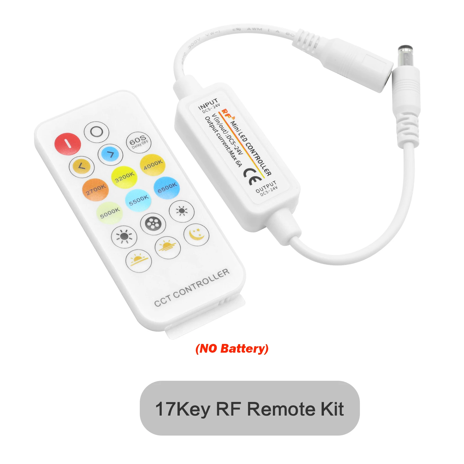 Advanced Wireless Remote Controller for Adjustable CCT LED Strip Lighting