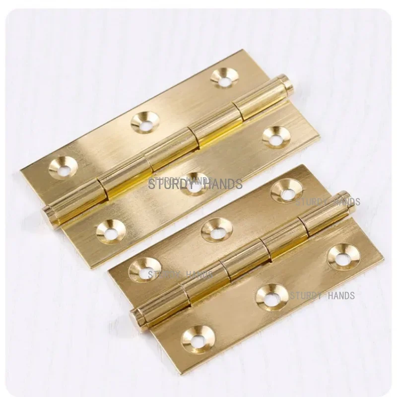 Antique Brass Door Hinges 4Pcs 2/2.5/3 inch for Wooden Box Furniture