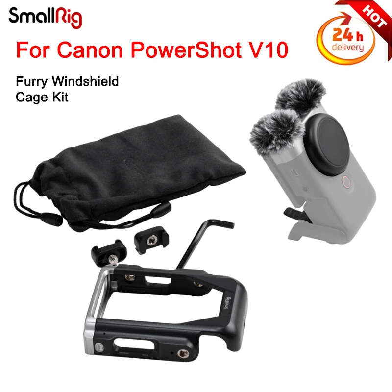 Kit Gabbia Smallrig Per Canon Powershot V10 4235 Parabrezza Peloso Per Canon Powershot V10 4177