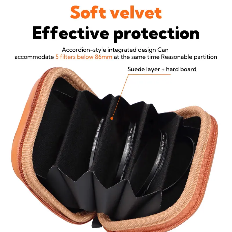 Drone Storage Bag Drone Storage Case multi-functional Filter Storage Case Protective Lens Filter Waterproof Dustproof Shockproof Drop-proof Lens Organizer