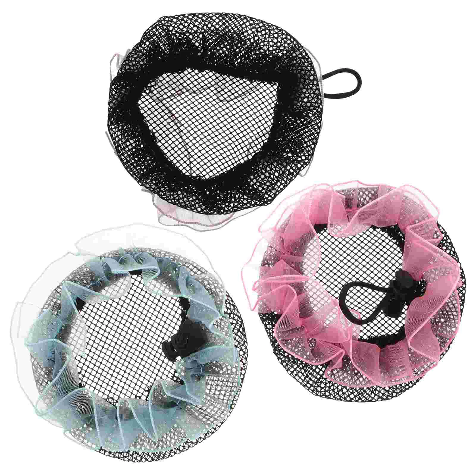 Buns Children's Hair Accessories Net Nets for Women Tie The Head Ballet Toppers