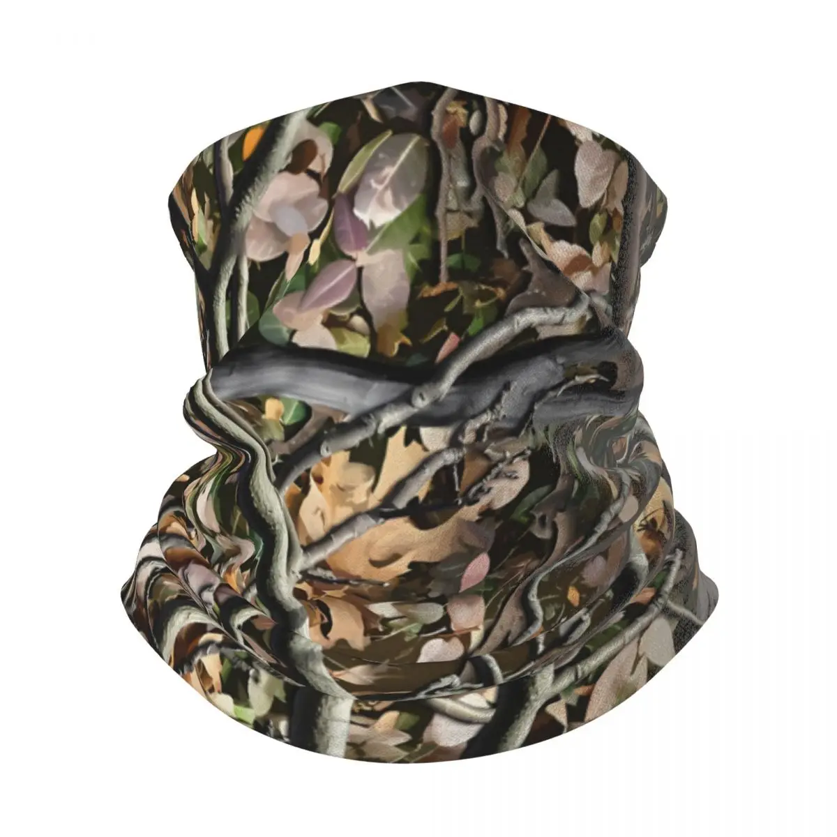 

Pattern Real Tree Camouflage Bandana Neckerchief for Hiking Women Men Wrap Scarf Neck Headband Warmer
