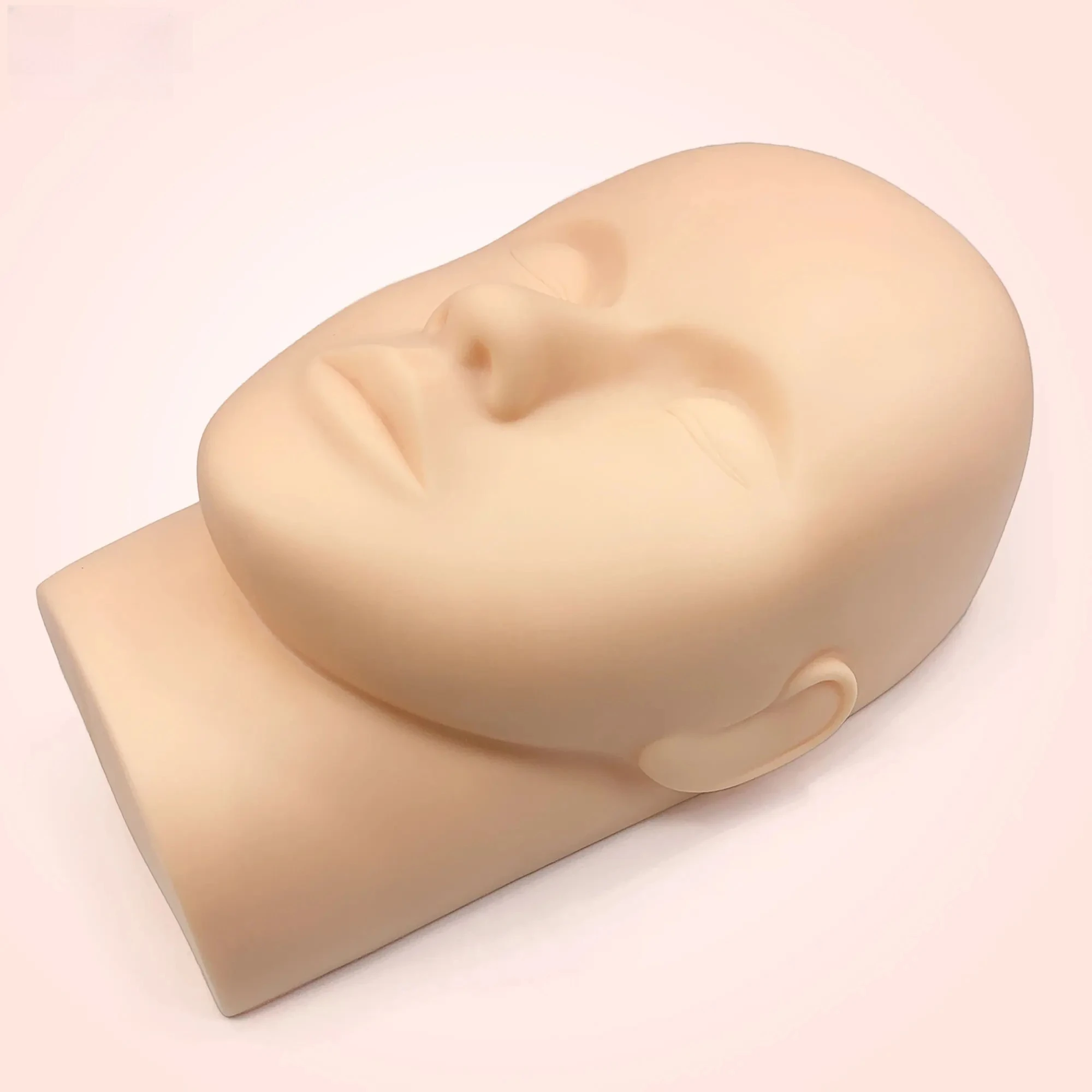 1pcs 가짜 머리 금형 마네킹 헤드 훈련 메이크업 모델 고무 눈 얼굴 속눈썹 속눈썹 연장 메이크업 연습 헤드