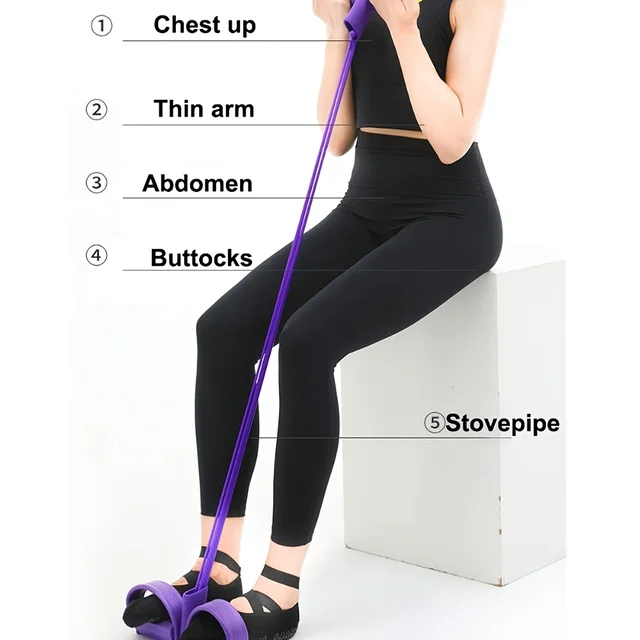 Pedal Pulling Artifact Sit-up Assistant with Slimming Belly Female Fitness Equipment Household Xiaoyanfei Pulling Rope 3