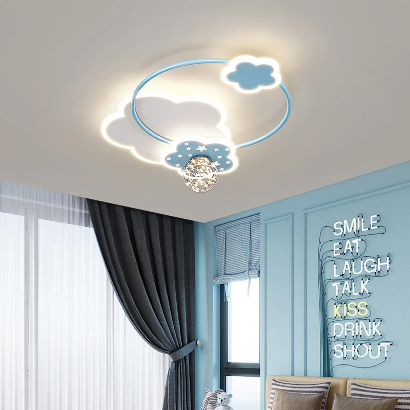 RomanticWarmChildrensRoomCeilingLightsSimpleLEDHeartShaped