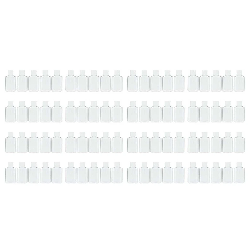 

80 PCS 2 Oz 60 Ml Clear Refillable Flip Top PET Plastic Travel Bottle Container