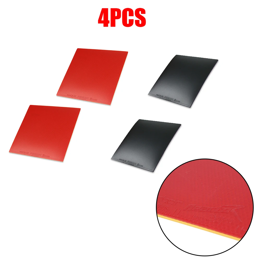 

4Pcs Table Tennis Ping Pong Cover Training Accessories Rubbers With Sponge Reactor Corbor 2.2mm Medium Soft Rubber