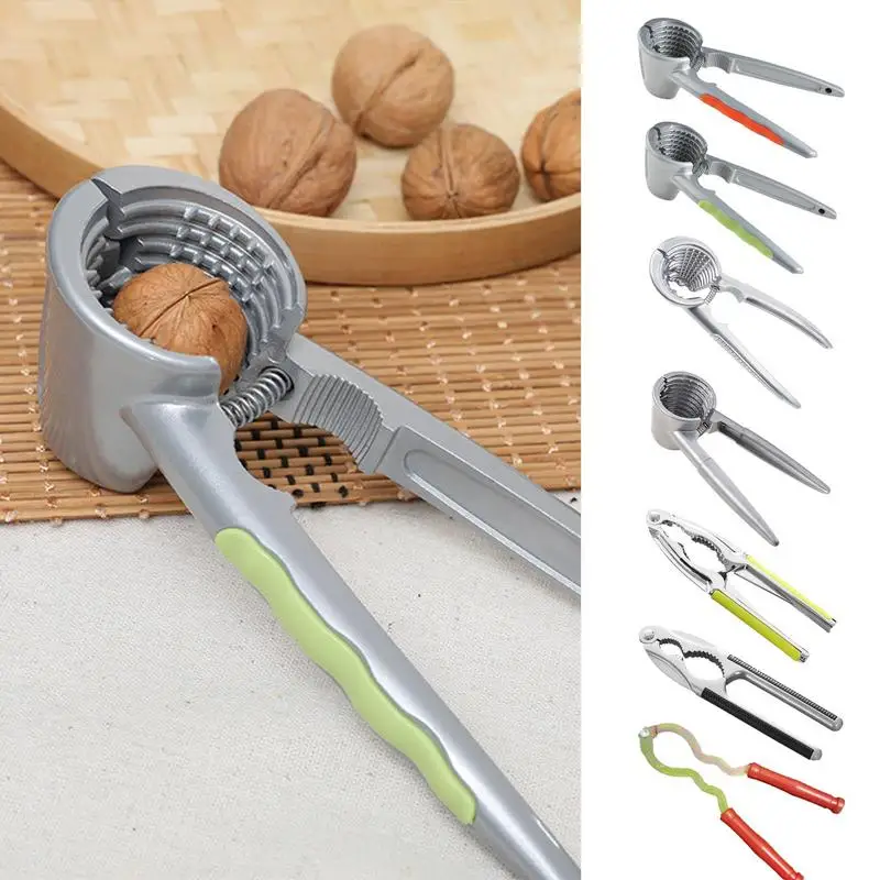 

Aluminum Walnut Clip Home Nutcracker Nut Cracker Multi Functional Pliers Almond Hazel Filbert Crack Opener Kitchen Gadgets Tool