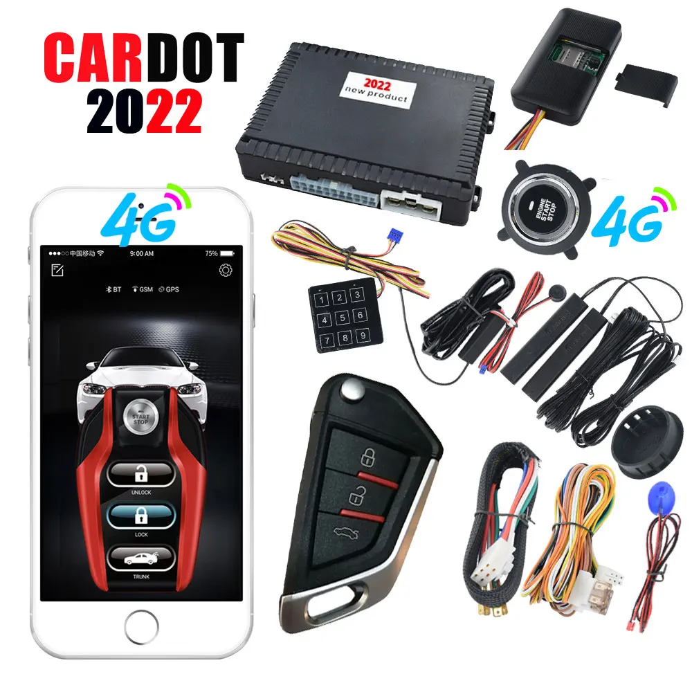 CARDOT 4g Remote Engine Start Stop Cell Phone Start Passive Keyless