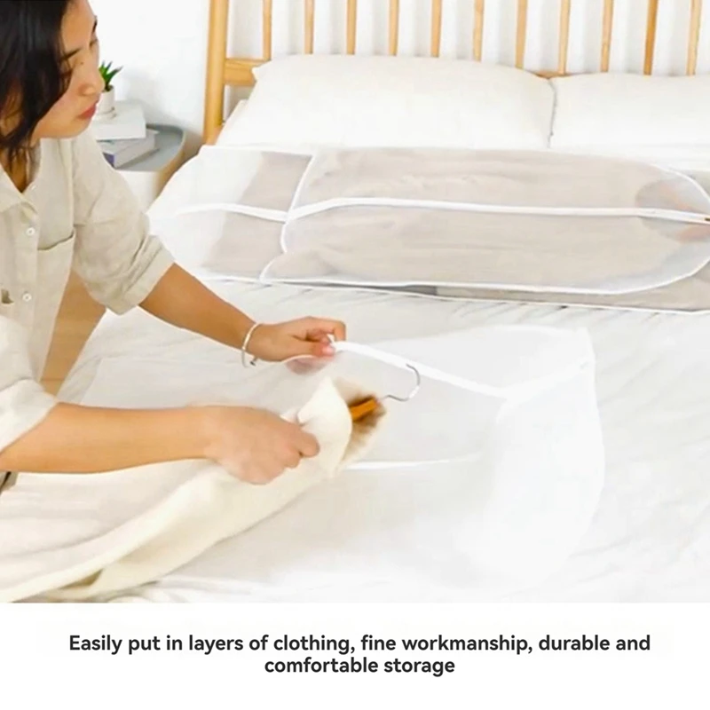 Clothing Dust Cover Transparent Thickened Washable Dust Bag PEVA Household Dust Cover Coat Suit Cover Hanging Pocket A 2