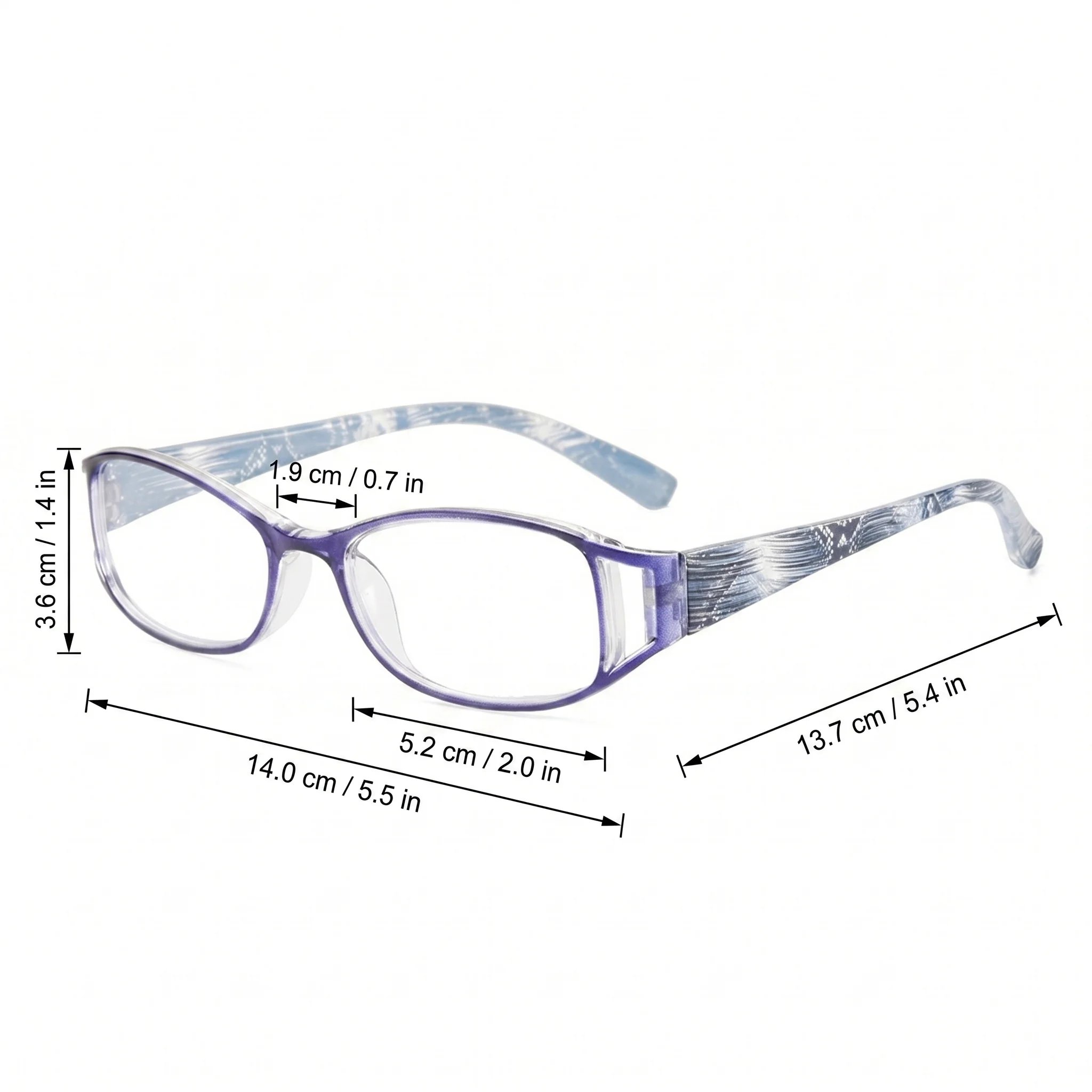 Women's Rectangular Reading Glasses Set - Textured Design, Anti Blue Light, Multi-Color, Portable (6 Pairs)