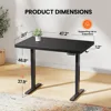 Whole Piece Standing Desk, 40x24 Inch Thick Adjustable Desk , Electric Sit Stand Desk with Cable Management Tray 5