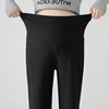 New Maternity Loose-Fit Fleece-Lined Petite Pants Autumn/Winter Style Microbell Bottoming Thickened Trousers For Pregnant Women 4