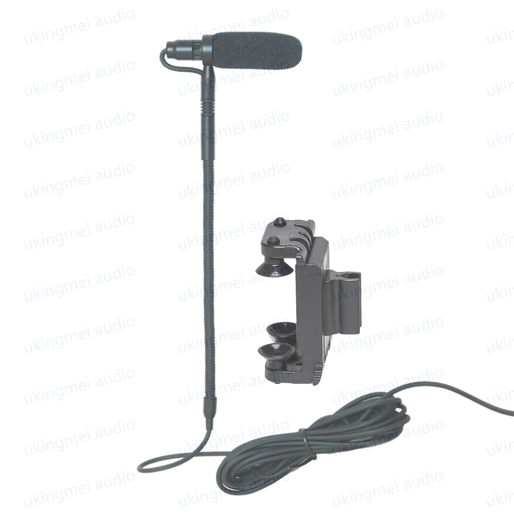 TA3 Musical Instrument Microphone for Violin and Viola Acoustic Violin Fiddle Gooseneck Microphone for AKG Bodypack Transmitter