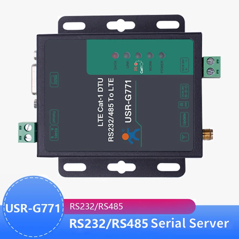 

Мобильный модем USR-G771-E LTE CAT 1 с поддержкой LTE и GSM порты TCP, UDP Прозрачная передача RS232 RS485 интерфейсы с SIM-картой