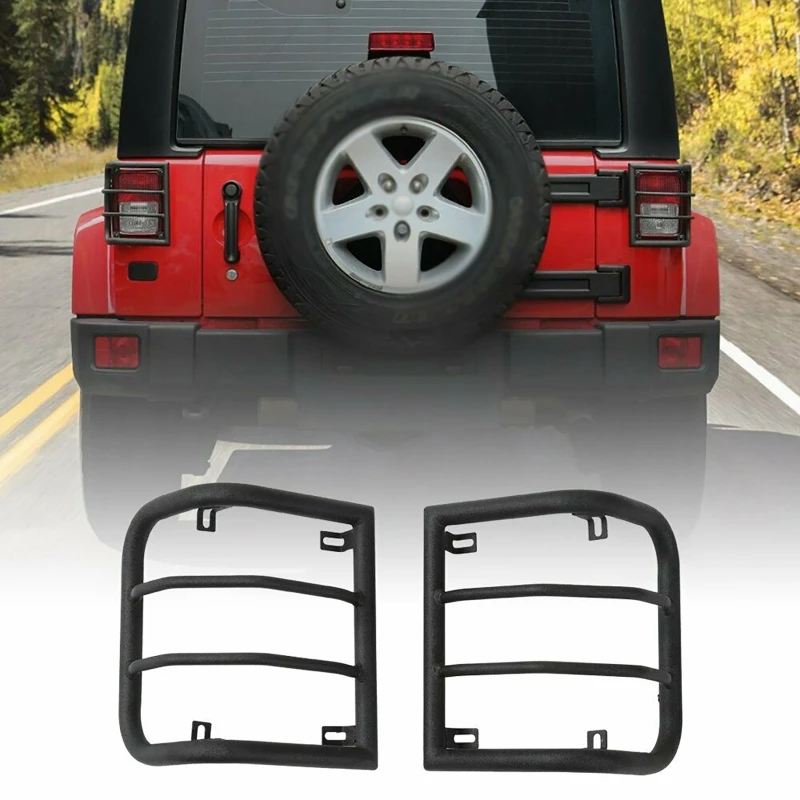 

2pcs/set Rear Tail Light Cover Tail Lamp Protector Guard for Jeep Wrangler JK JKU 2007-2018