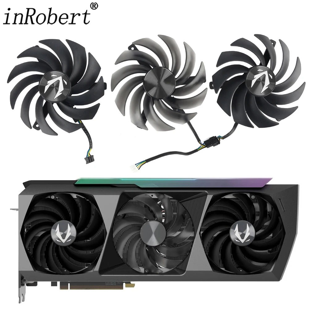 

Video Card Fan For ZOTAC GAMING GeForce RTX 3090 AMP Extreme Holo 100MM GAA8S2U RTX3090 Graphics Card Replacement Cooling Fan