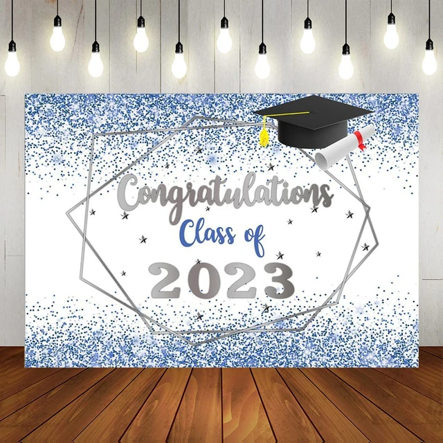 Congratulations 2024 Graduation Party Decor Poster Bachelor Cap