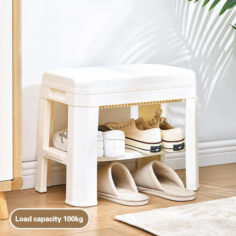 Shoe Changing Storage Stool Detachable Plastic Stools Minimalist Detachable Shoe Changing Bench Portable Sitting Chair Household