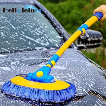 LEIBOO-Brosse télescopique pour livres de voiture, vadrouille propre, manche long, brosse de lavage super absorbante, détails réglables, accessoires de voiture 1