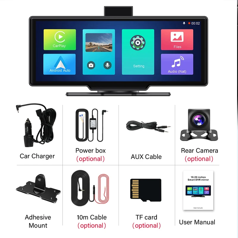 Xintu 10.26 ġ 4K ADAS  ī÷, ȵ̵ ڵ  ķ, GPS ׺̼, 24 ð  , ߰ ð ̷ FM BL
