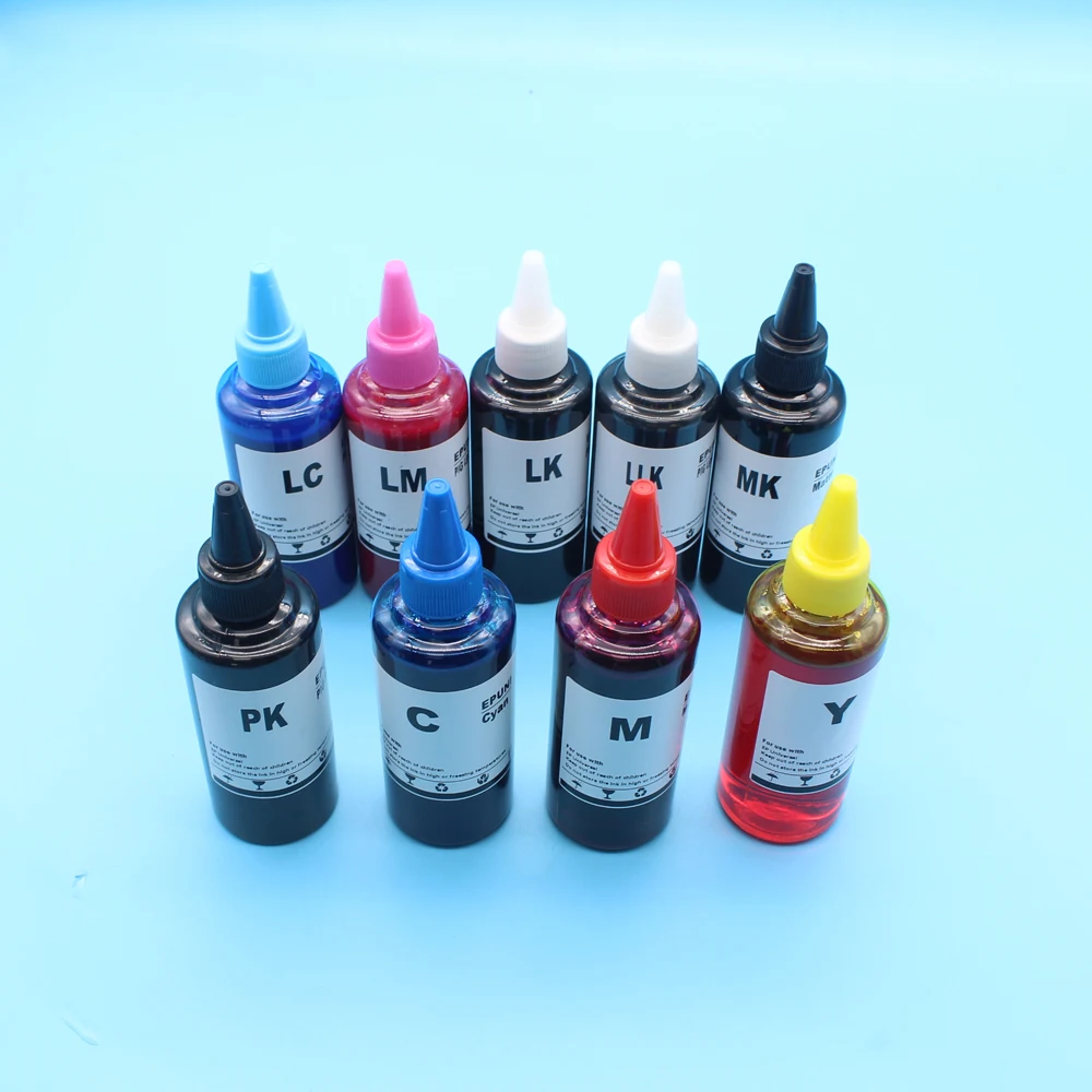 9 X 100ML Premium Pigment Ink for Epson Surecolor P600 P800 P608 P808 R3000 Stylus Pro3880 3800 3850 3890 3885 Refill Ink