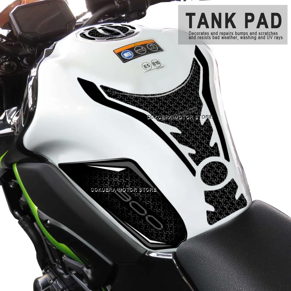 For Kawasaki Z900 Z 900 Motorcycle Accessories 3D Resin Fuel Tank Pad Sticker Decal Knee Pad Sticker seabuy motorcycle oil tank sticker tank pad protector carbon fiber decals for bmw s1000xr s1000 xr accessories