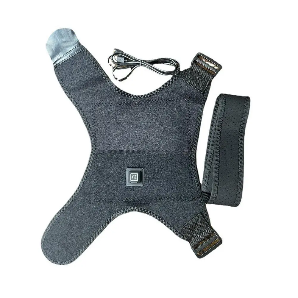 Heated Shoulder Wrap Brace Adjustable USB Electric Heating Pad Arm Massage Support Belt Strap Shoulder Pain Relief Keep Warm
