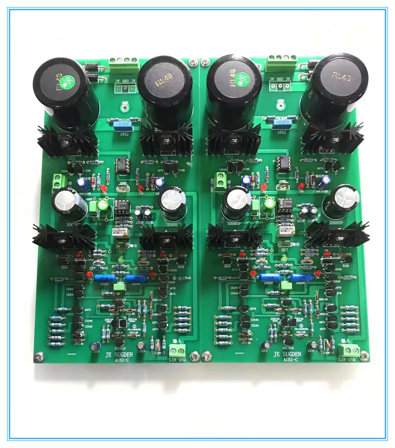 

Refer to Sutton AU51 fever front stage board, a pair of dual-channel finished boards, double 15V-22V