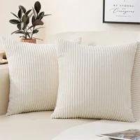 Kitinjoy Corduroy Cushion Cover 45x45 Soft Fluffy Strip Pillow Cover 50x50 Luxury Decor Home Pillow Case For Sofa Living Room 1