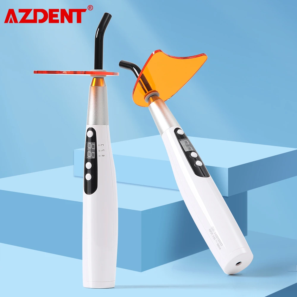 AZDENT Dental LED Curing Light Lamp Wireless 1400mw/cm² 5W Blue LED
